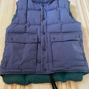 Eddie Bauer Vintage Nylon/Goosedown Men’s Vest Size Med, Ext: Blue, Lining Green